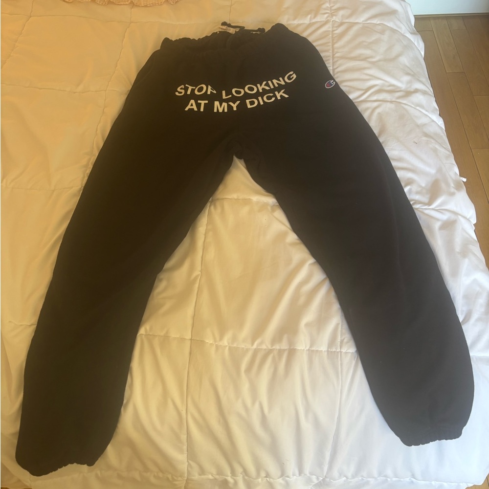 Pizza slime x Champion Black Sweatpants